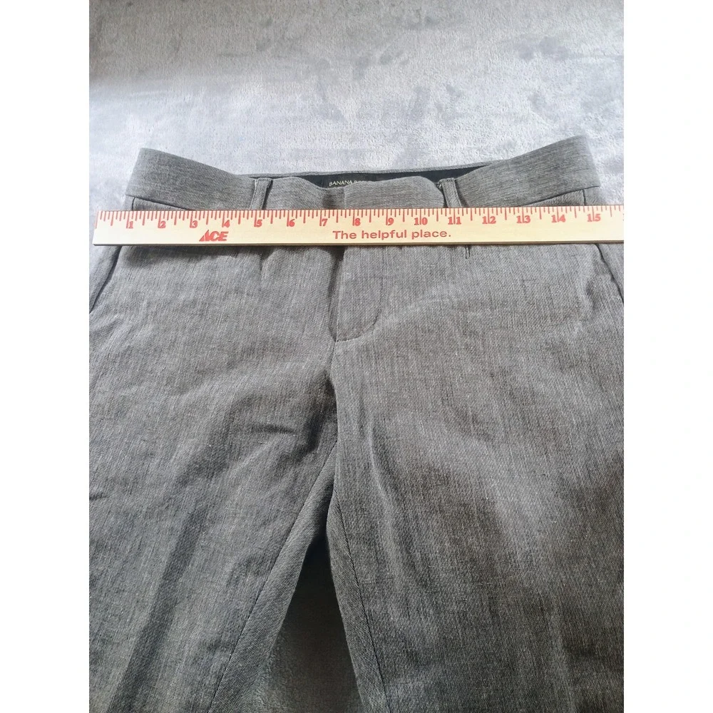 Banana Republic Womens Sloan Fit Pants Grey Size 4 Slim Leg Dress Trousers